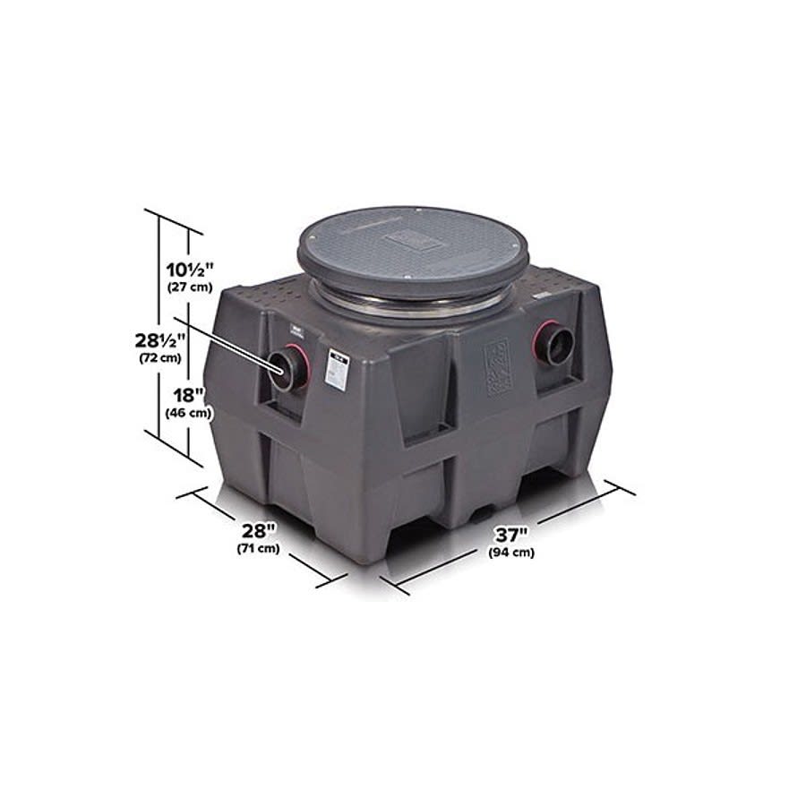 Great Basin™ Grease Interceptor, 249 lb, 50 gpm, Polyethylene