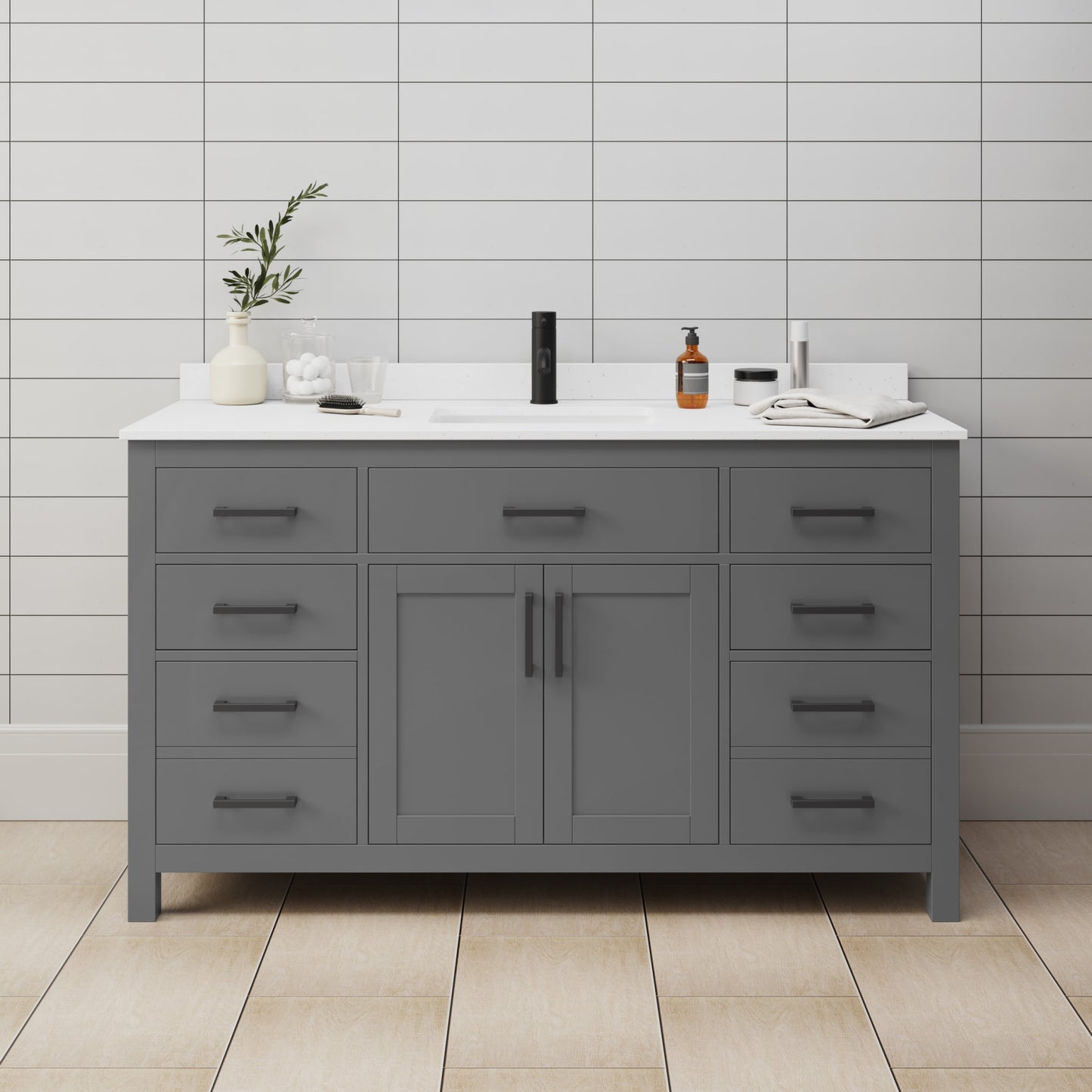 Beckett Single Bathroom Vanity - 60W x 35H x 22D