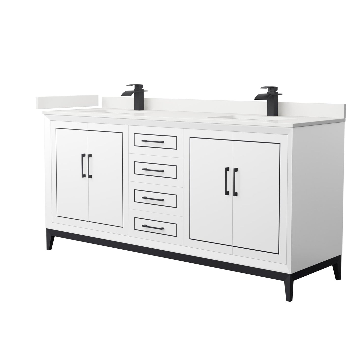 Marlena Double Bathroom Vanity - 72W x 35.25H x 22D