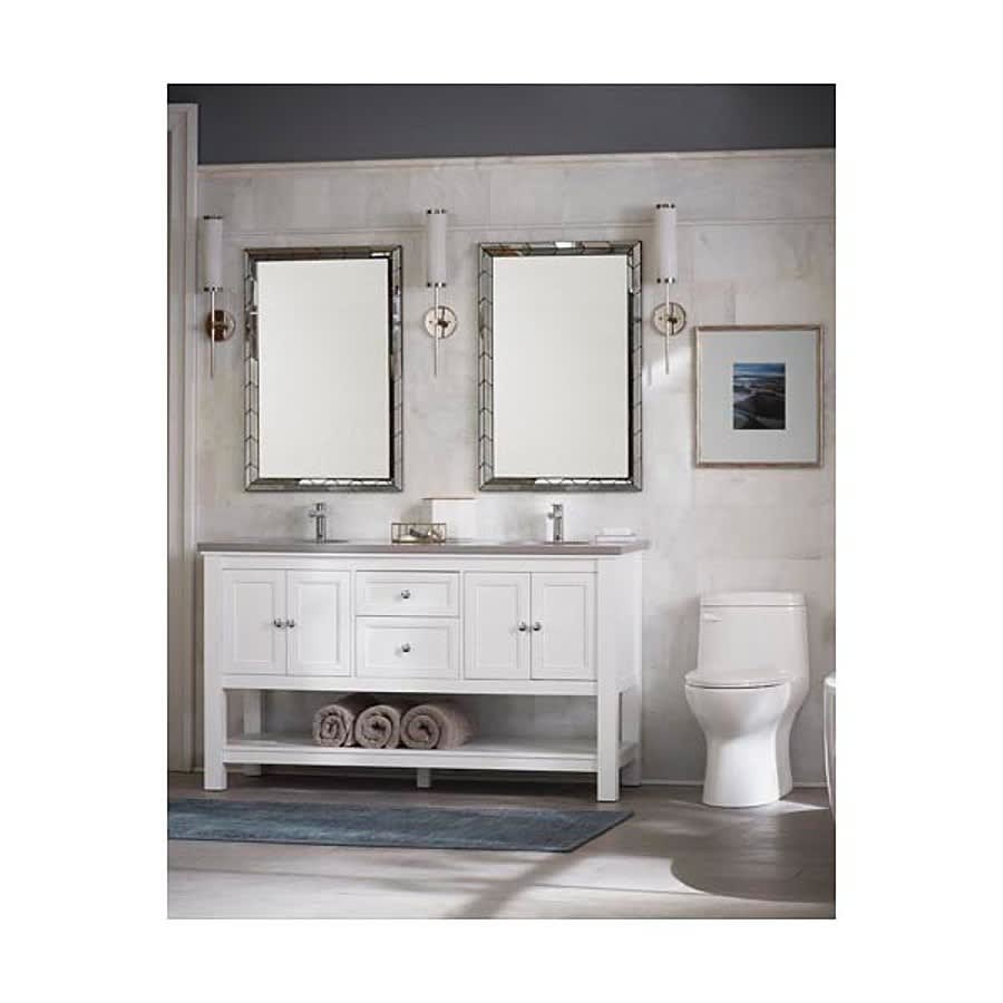 Avalanche® One Piece Toilet, Floor Mount, 12 in Rough, ADA, Elongated Bowl, Left Hand Lever, 1.28 gpf, White