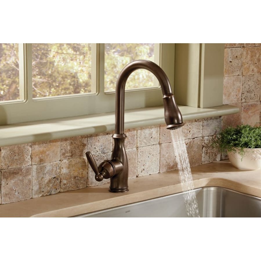 Brantford Single Handle Pulldown Spray Kitchen Faucet with Reflex Technology