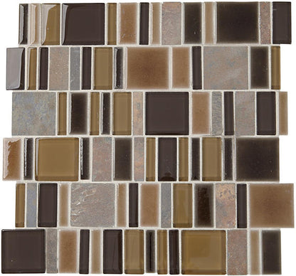 Midpark Mosaics Bark Rectangle 3X3 Matte