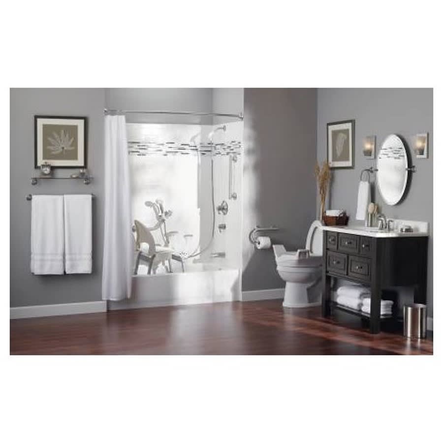 Home Care® Grab Bar, ADA, 24 in L, Polished Chrome