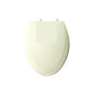 Toilet Seat, Elongated Bowl, Closed Front, With Cover, Wood, Biscuit