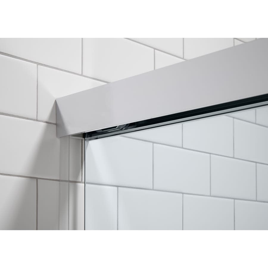 Revel 76â High x 59-5/8" Wide Sliding Shower Door with Crystal Clear Glass, Towel Bar and CleanCoat Technology