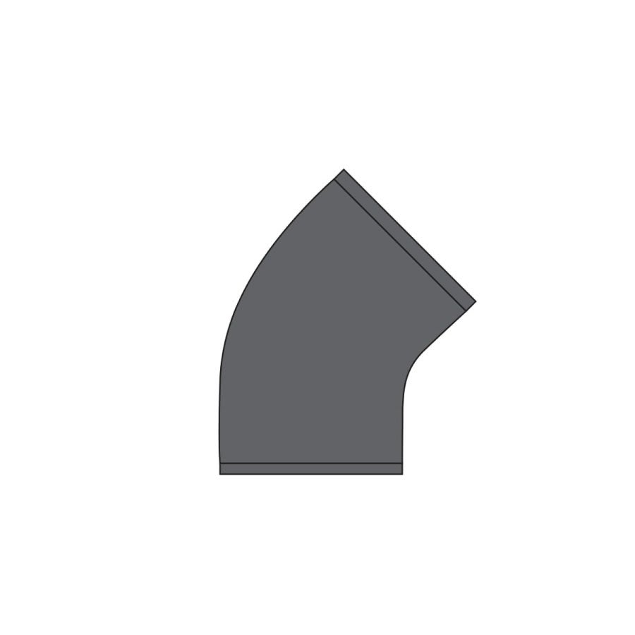 1/8 Bend, 15 in, No Hub, Cast Iron