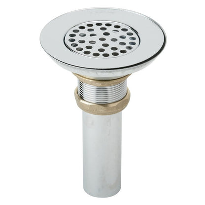 3-1/2 in, Drain Type 304/304L Polished Stainless Steel Steel Body Strainer and Tailpiece