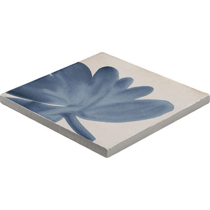 Rice Natural Deco Blossom Square 6X6 Glossy