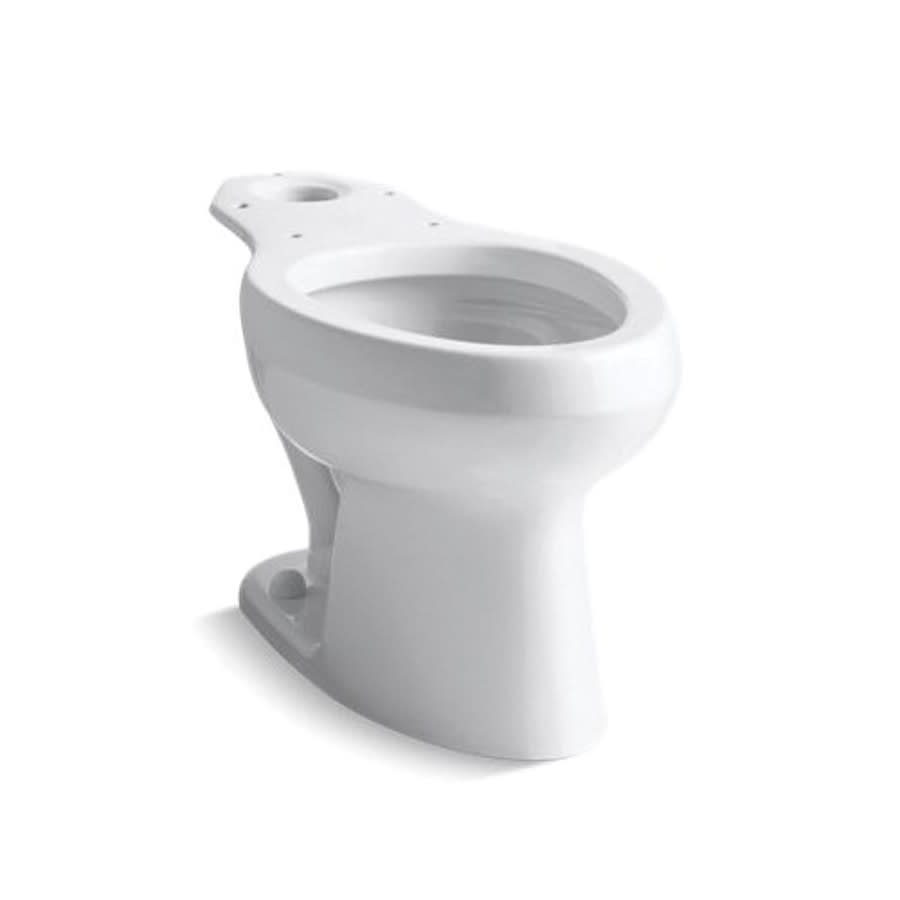 Wellworth® Toilet Bowl, Floor Mount, 12 in Rough, Elongated, White