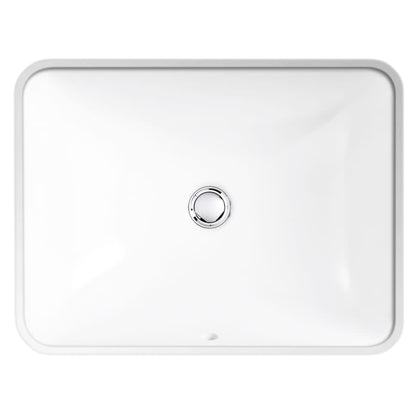 Caxton Rectangle 20-1/4" Undermount Bathroom Sink with Overflow