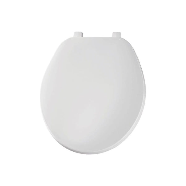 Toilet Seat, Round Bowl, Closed Front, With Cover, Plastic, White