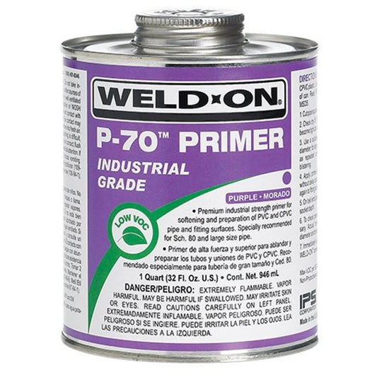 P70™ Primer, 1 qt, Purple, For PVC, CPVC