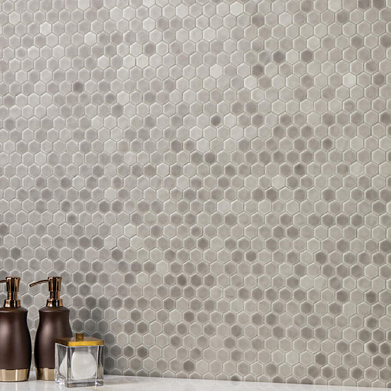Uptown Glass Matte Frst Moka Hexagon 1X1 Matte