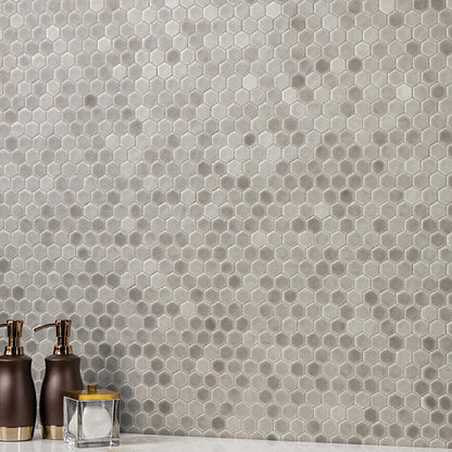 Uptown Glass Matte Frst Moka Hexagon 1X1 Matte