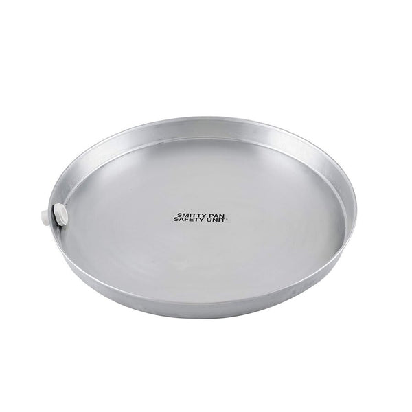 Tank Heater Pan, Round, 30 in Dia, Side Connection, Aluminum