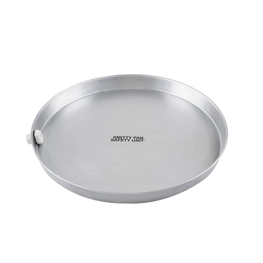 Tank Heater Pan, Round, 19 in Dia, Side Connection, Aluminum