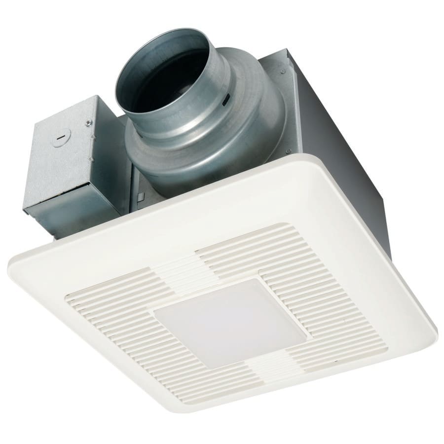 WhisperCeiling® DC™ Bathroom Fan/Light, 50/80/100 cfm, 120 VAC