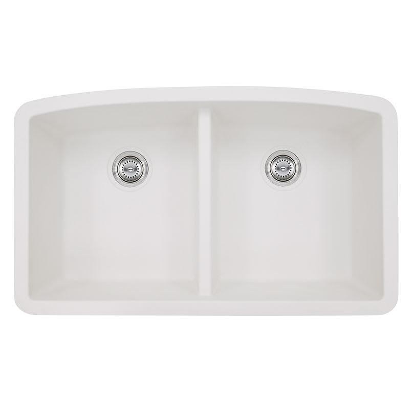 White Quartz Double Bowl 50/50-3219