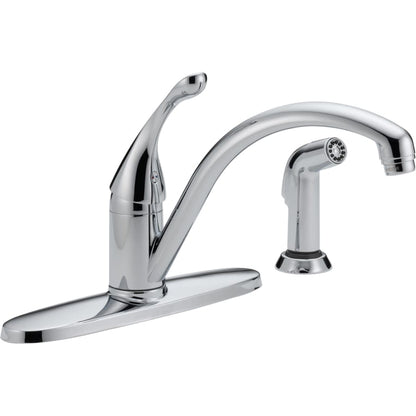 Collins Kitchen Faucet with Side Spray and Optional Base Plate - Includes Lifetime Warranty