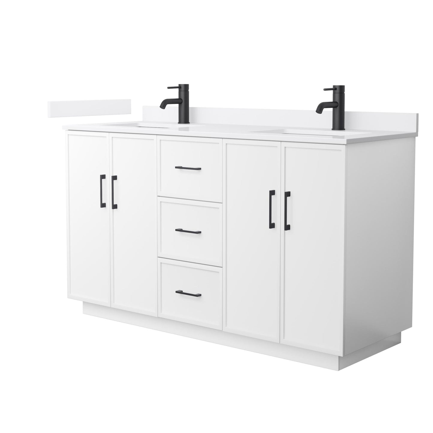 Elan Double Bathroom Vanity with Toe Kick - 60W x 35H x 22D