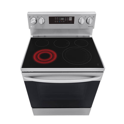 30"W6.3Cuft Electric Smoothtop Smart Range Stainless Steel