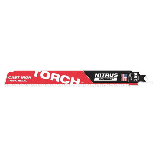 SAWZALL® The Torch™ Carbide Tip Reciprocating Saw Blade, 9 in L, 7 tpi, 0.05 in THK