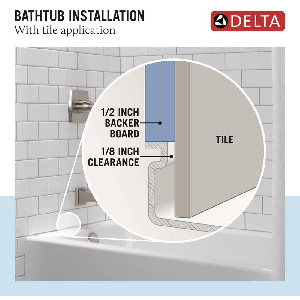 Classic 500 60 in. x 30 in. Soaking Bathtub with Left Drain in High Gloss White