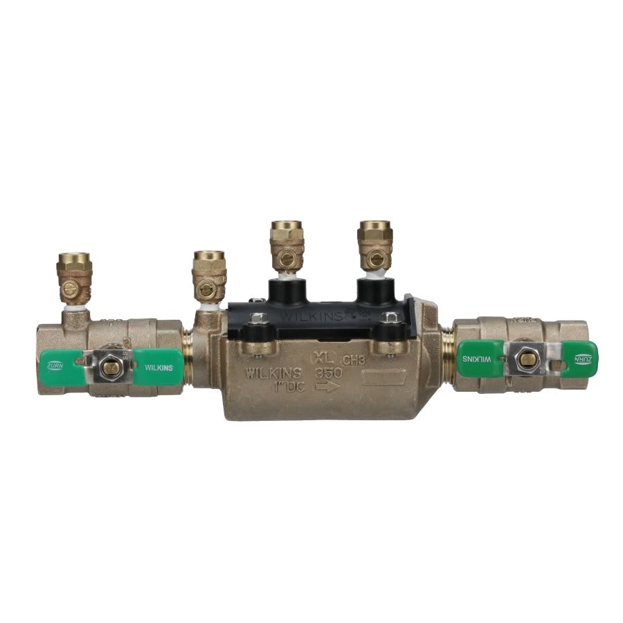 350XL Double Check Backflow Preventer, 1 in, FNPT, Bronze