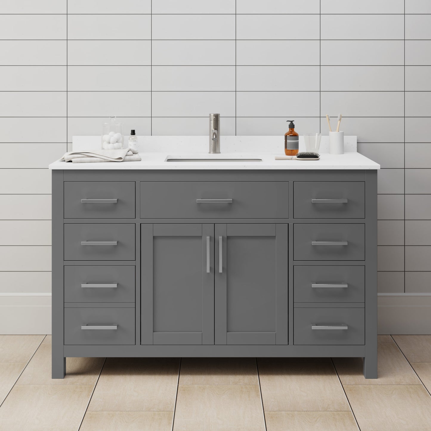 Beckett Single Bathroom Vanity - 54W x 35H x 22D