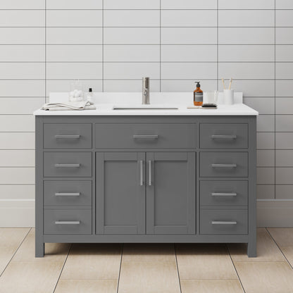Beckett Single Bathroom Vanity - 54W x 35H x 22D