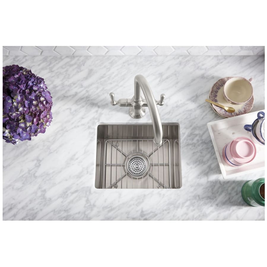 Vault 15" Drop In or Undermount Single Basin Stainless Steel Bar Sink with Single Faucet Hole