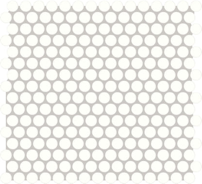 Unglazed Mosaics Ice White Hexagon 1X1 Matte