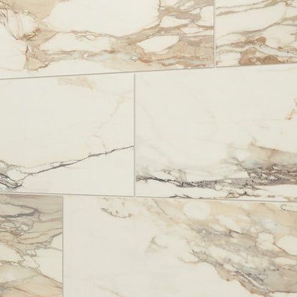 Panoramic Duet Calacatta Topaz Rectangle 12X24 Polished
