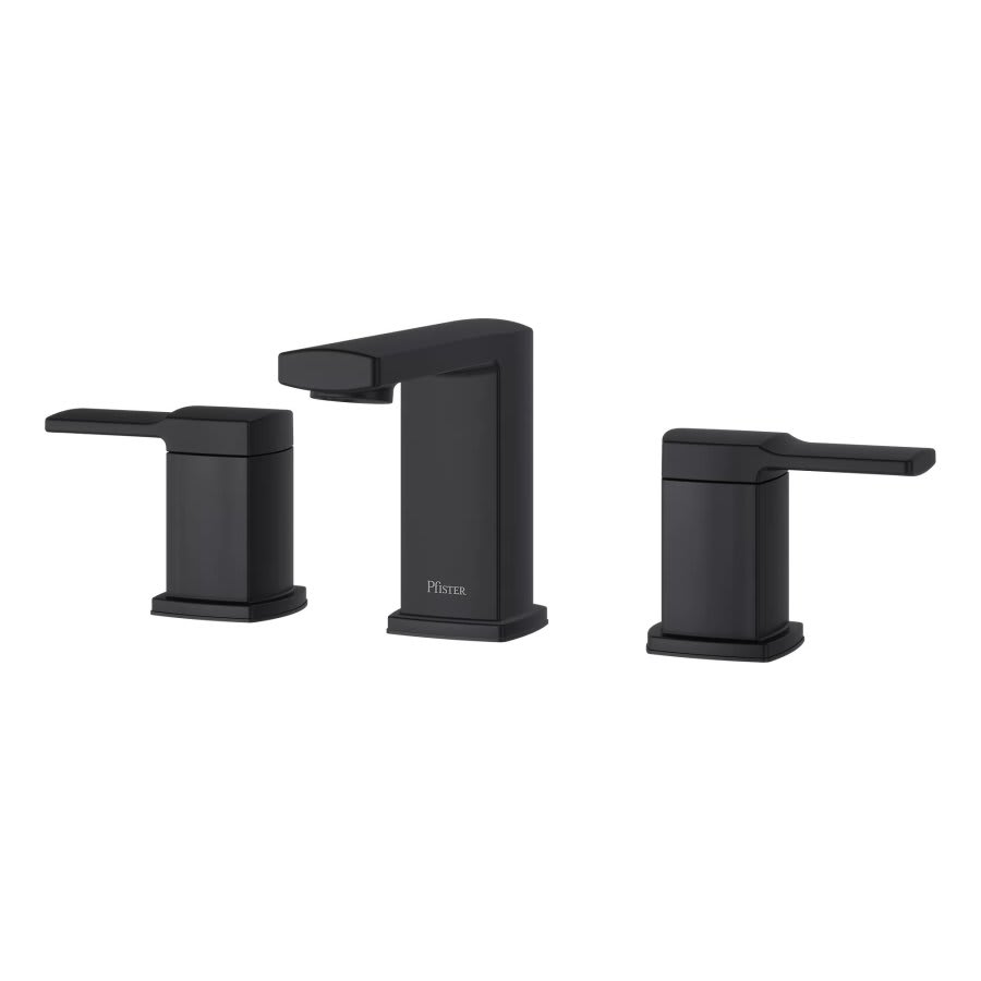 Deckard™ Widespread Lavatory Faucet, 2 Handle, 3-Hole, 1.2 gpm, Matte Black