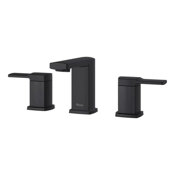 Deckard™ Widespread Lavatory Faucet, 2 Handle, 3-Hole, 1.2 gpm, Matte Black
