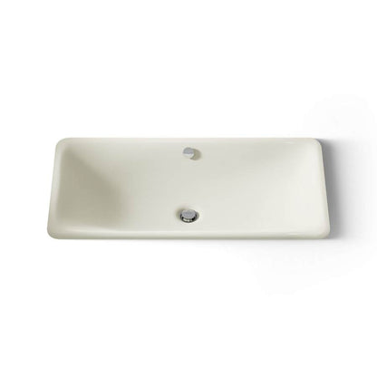 Iron Plains 30" Cast Iron Drop-In or Undermount Bathroom Sink with Overflow