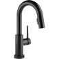 Trinsic Pull-Down Bar/Prep Faucet with On/Off Touch Activation, Magnetic Docking Spray Head, and Optional Base Plate - Includes Lifetime Warranty (5 Year on Electronic Parts)