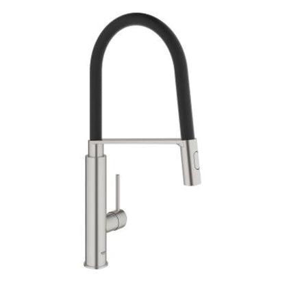 Pre-Rinse Spray Kitchen Faucet with Locking Push Button Control