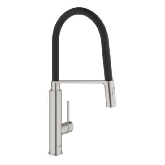 Pre-Rinse Spray Kitchen Faucet with Locking Push Button Control