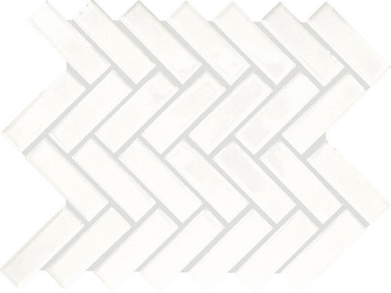 Color Wheel Mosaic Matte Arctic White Straight Joint 1X6 Matte