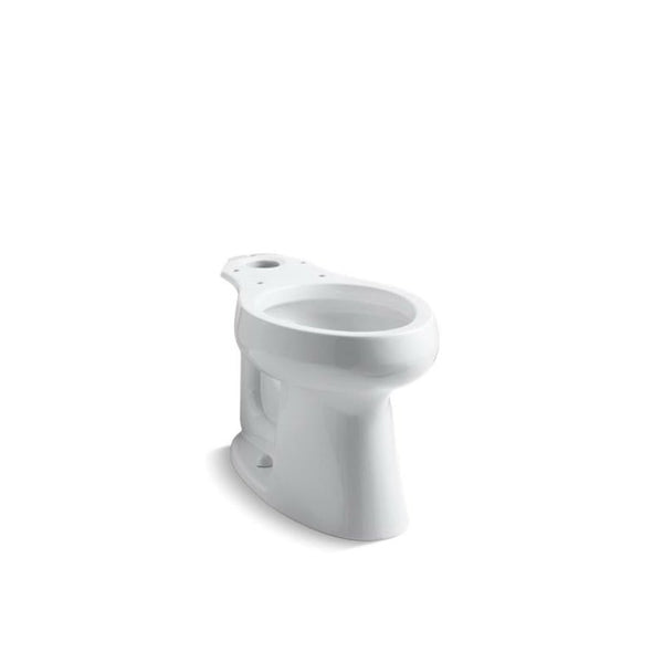 HighLine® Toilet Bowl, Floor Mount, 12 in Rough, Elongated, White