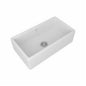 Shaws Original Lancaster Single Bowl Kitchen Sink, Apron Mount, 33 x 18 in, 10 in Bowl Depth, Fireclay, White