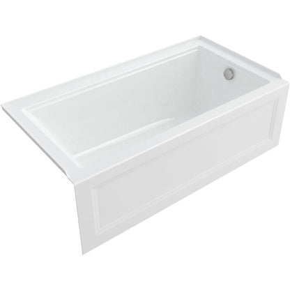 Town Square S 60" Three Wall Alcove Acrylic and Fiberglass Soaking Tub with Right Drain