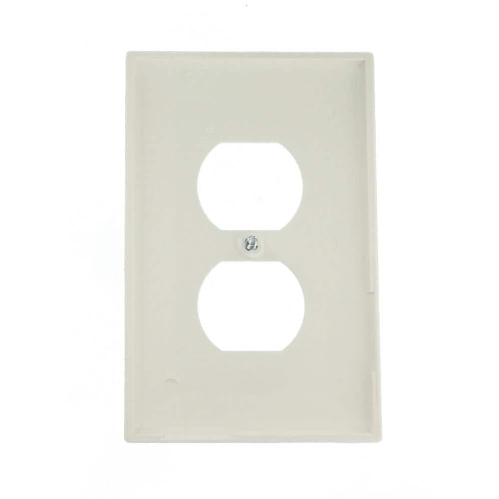 1-Gang White Midway Duplex Outlet Nylon Wall Plate (10-Pack)