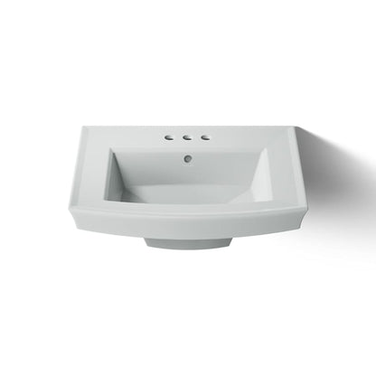 Archer 24" Pedestal Bathroom Sink with 3 Holes Drilled and Overflow