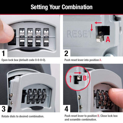 Lock Box, Resettable Combination Dials