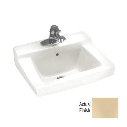 Declyn 18-1/2" Rectangular Vitreous China Wall Mounted Bathroom Sink with 3 Faucet Holes and Overflow