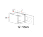 Wall Cabinet - 12"W x 12"H x 12"D Glass Door Only