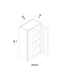 Wall Cabinet - 24"W x 42"H x 12"D