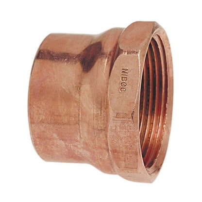 DWV Female Adapter, 1-1/4 in, C x FNPT, Copper